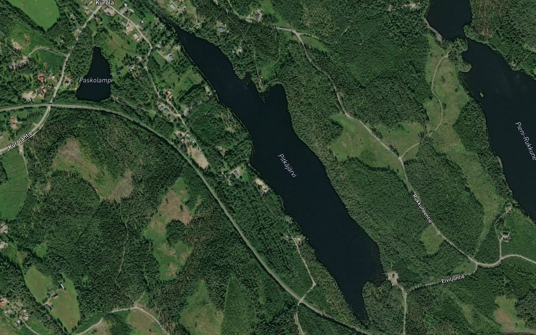 Satellite map of the Pitkajarvi