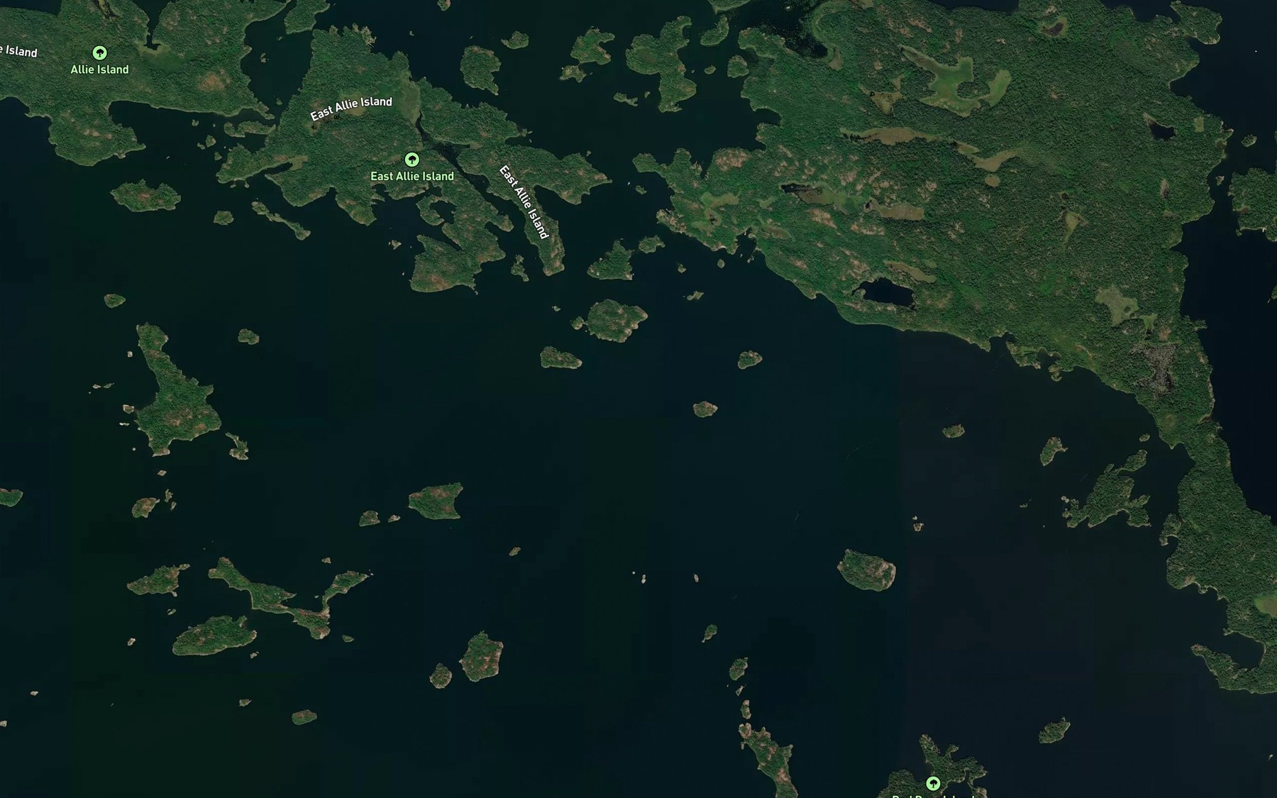 Satellite map of the French Narrows