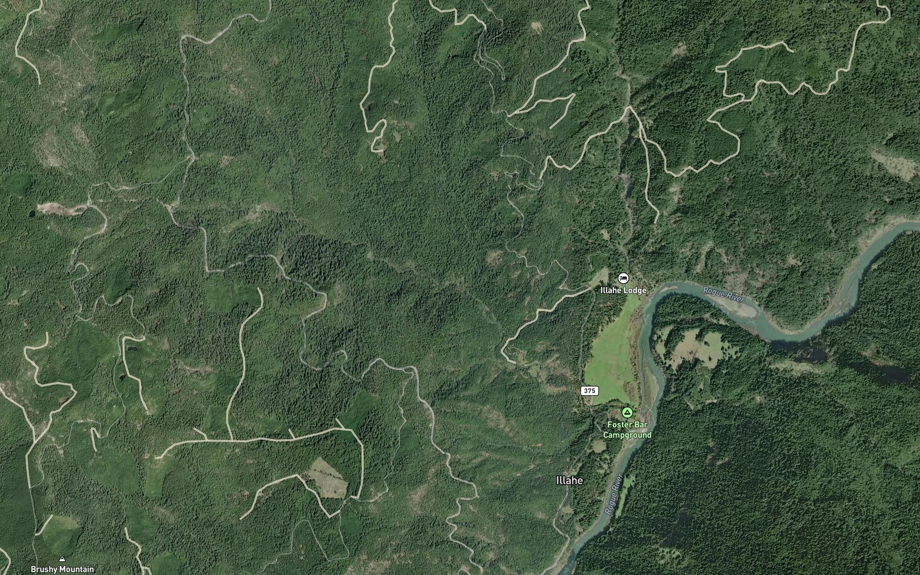 Satellite map of the North Fork Foster Creek