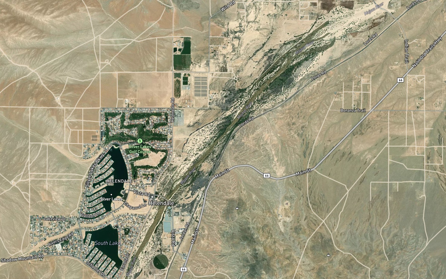 Satellite map of the Buckthorn Wash