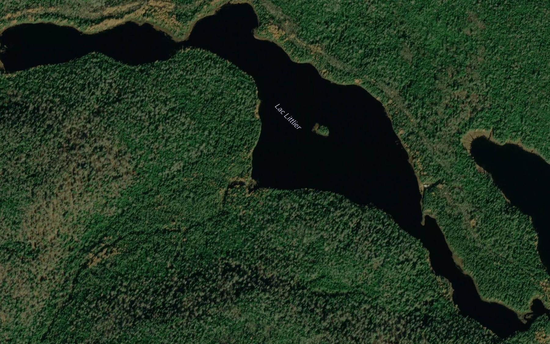 Satellite map of the Lac Littlier