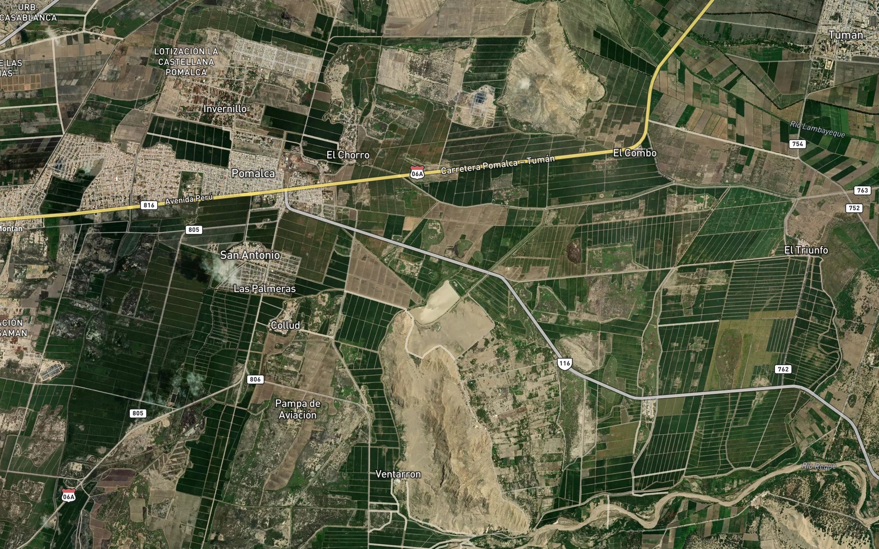 Satellite map of the Acequia Ventarron