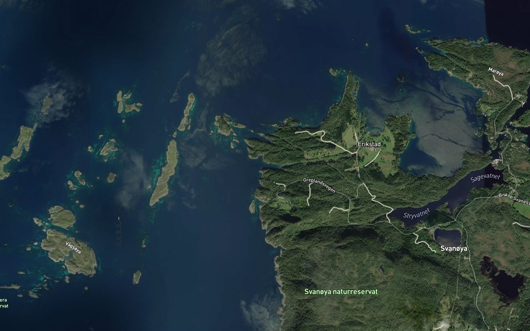 Satellite map of the Skjavagen