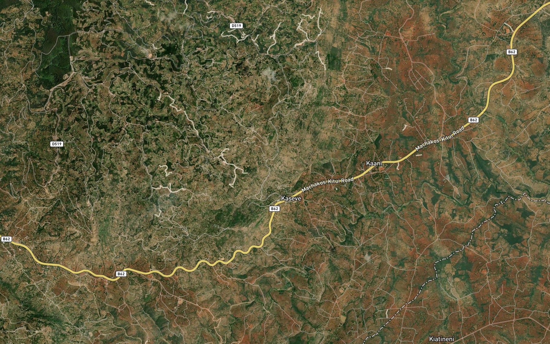 Satellite map of the Muthungue