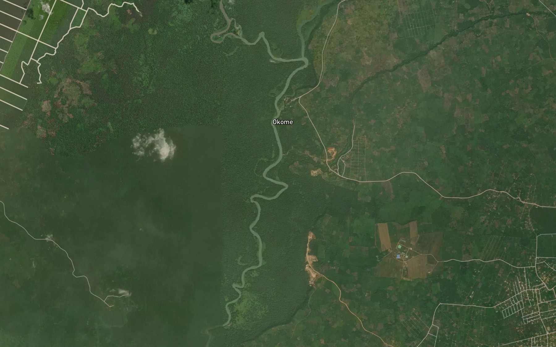 Satellite map of the River Ogbovben