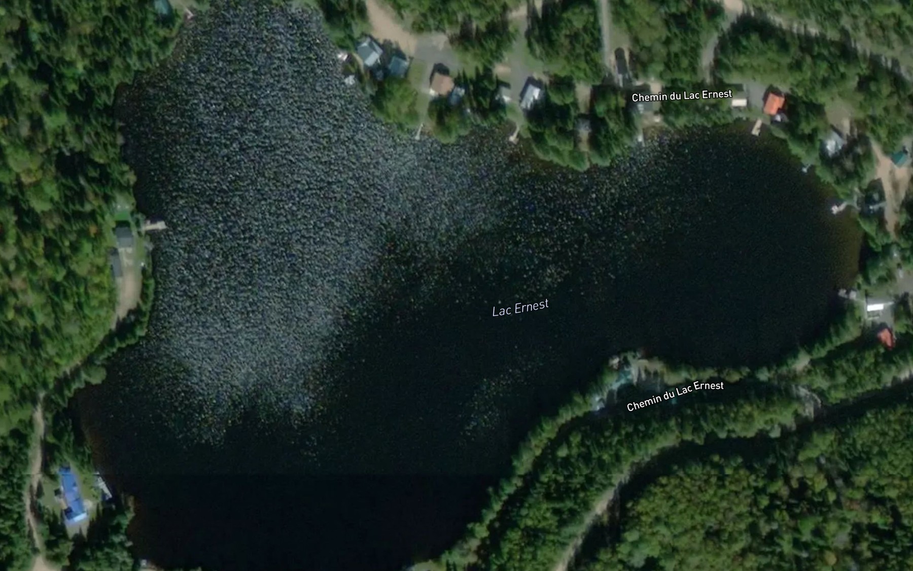 Satellite map of the Lac Ernest