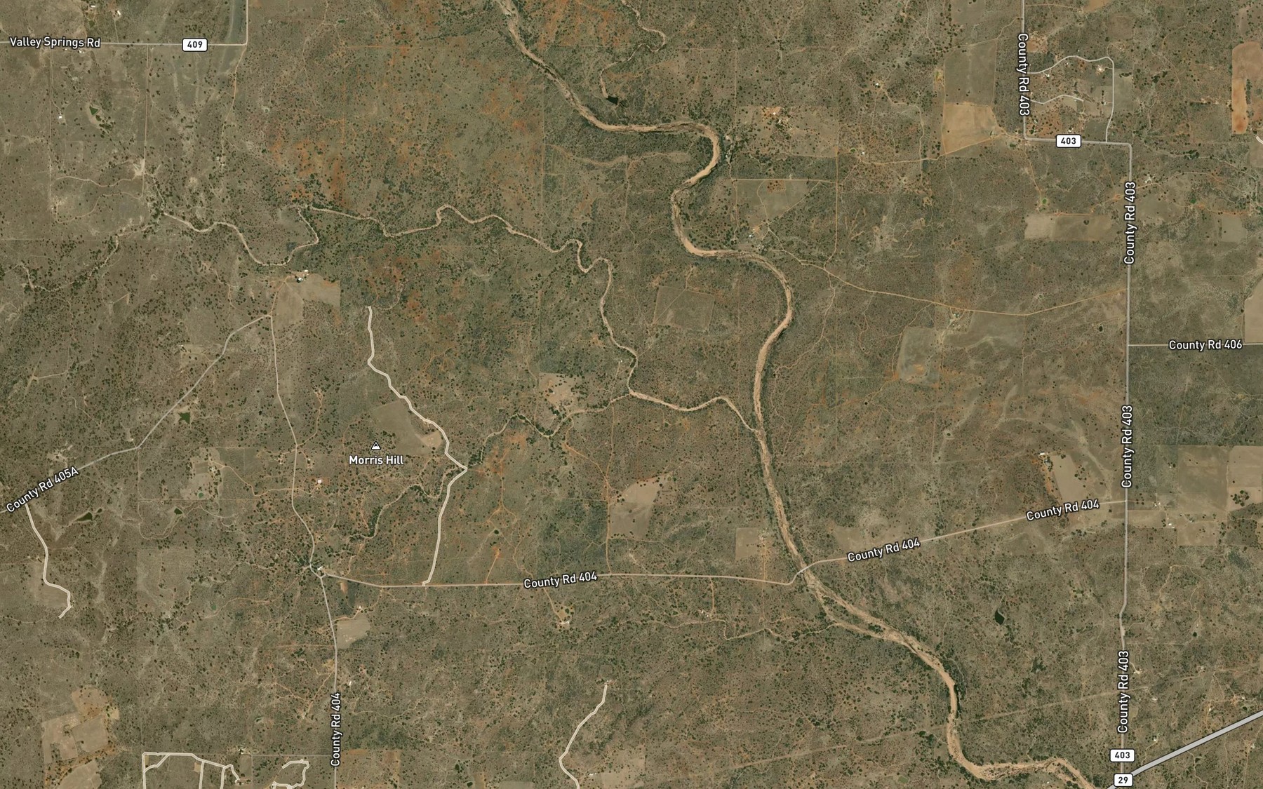 Satellite map of the South Willow Creek