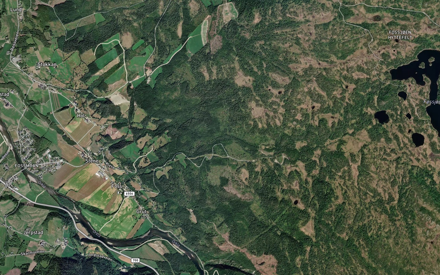 Satellite map of the Fossa