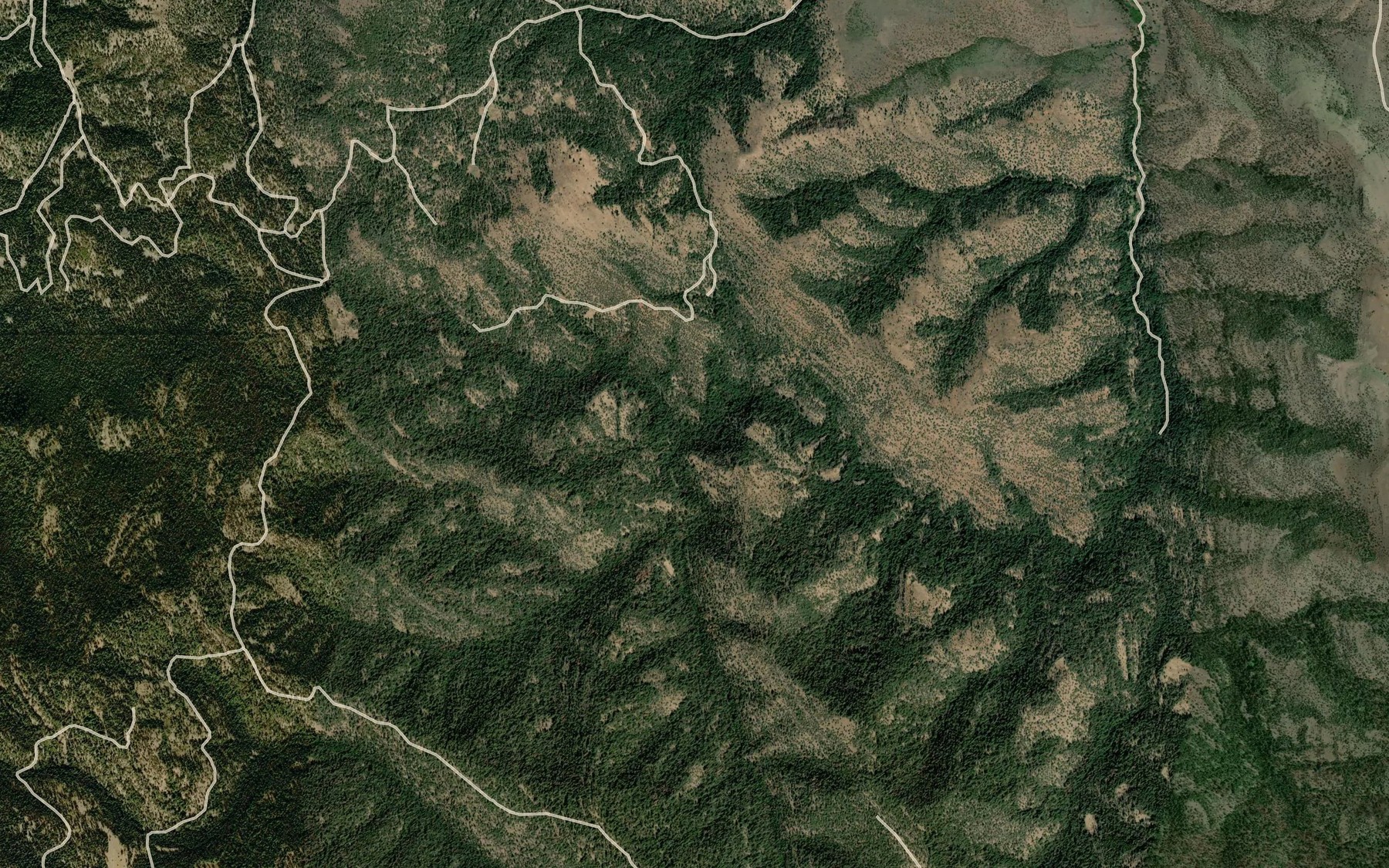 Satellite map of the Back Creek