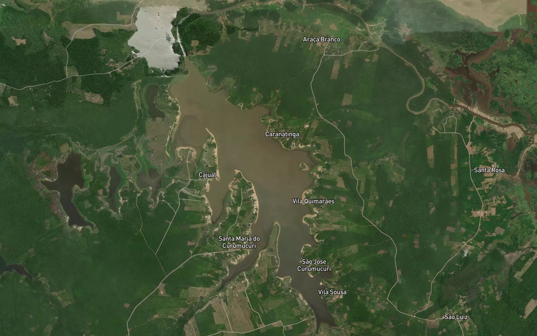 Satellite map of the Lago Curumucuri