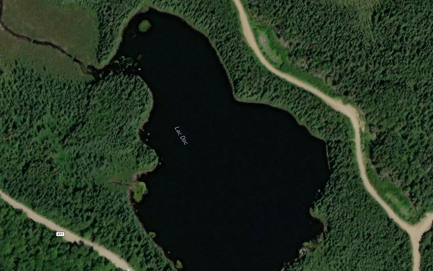 Satellite map of the Lac Doc