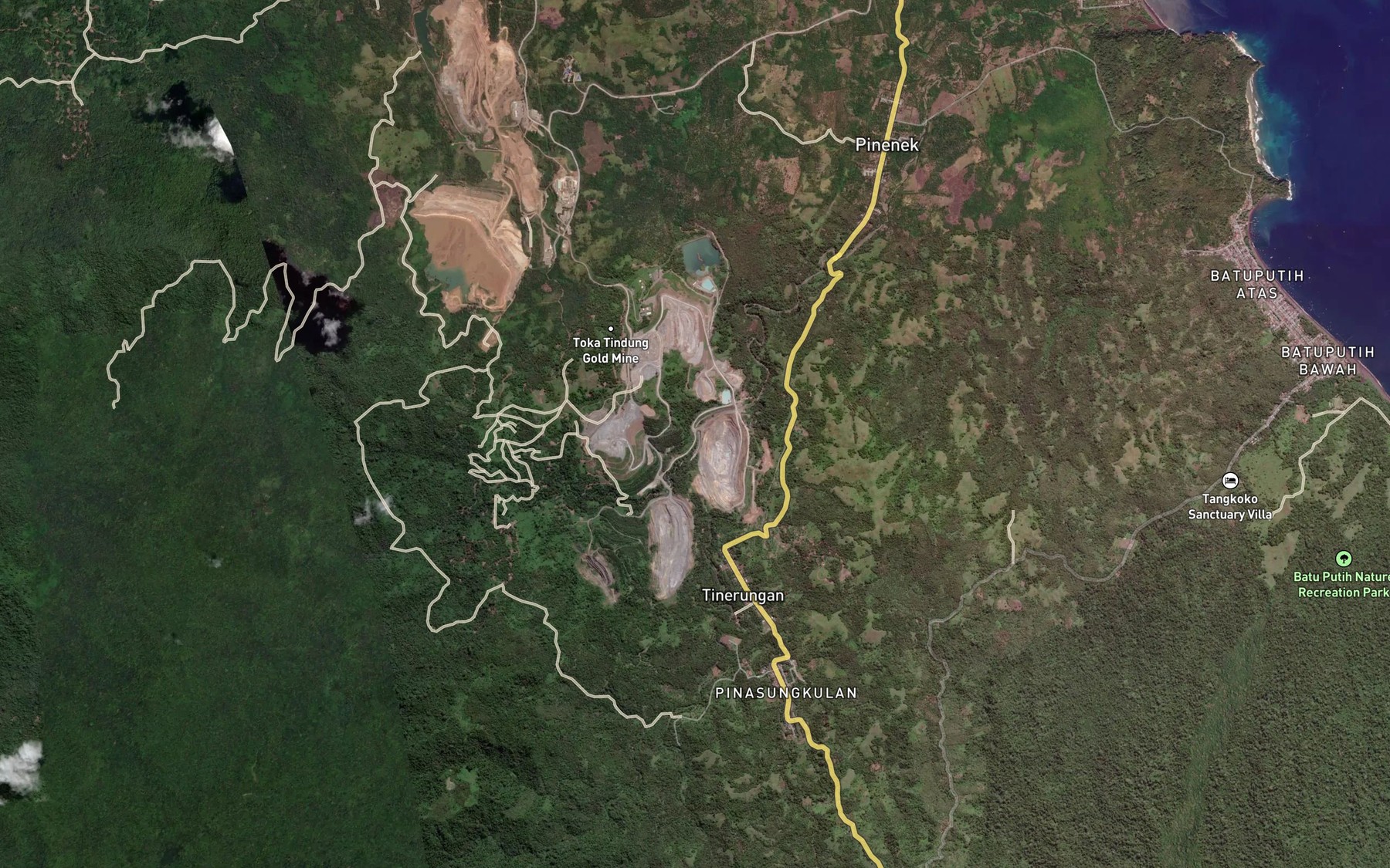 Satellite map of the Kuala Batupanga