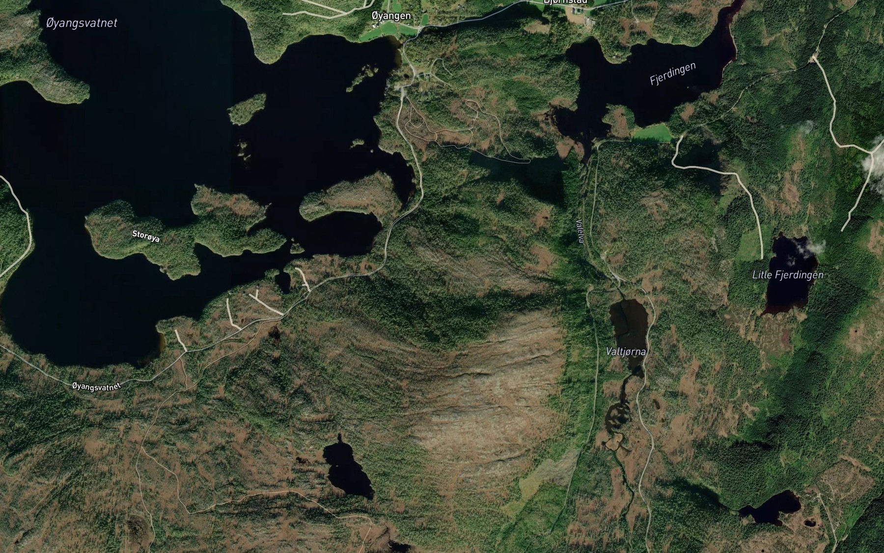 Satellite map of the Graslibekken