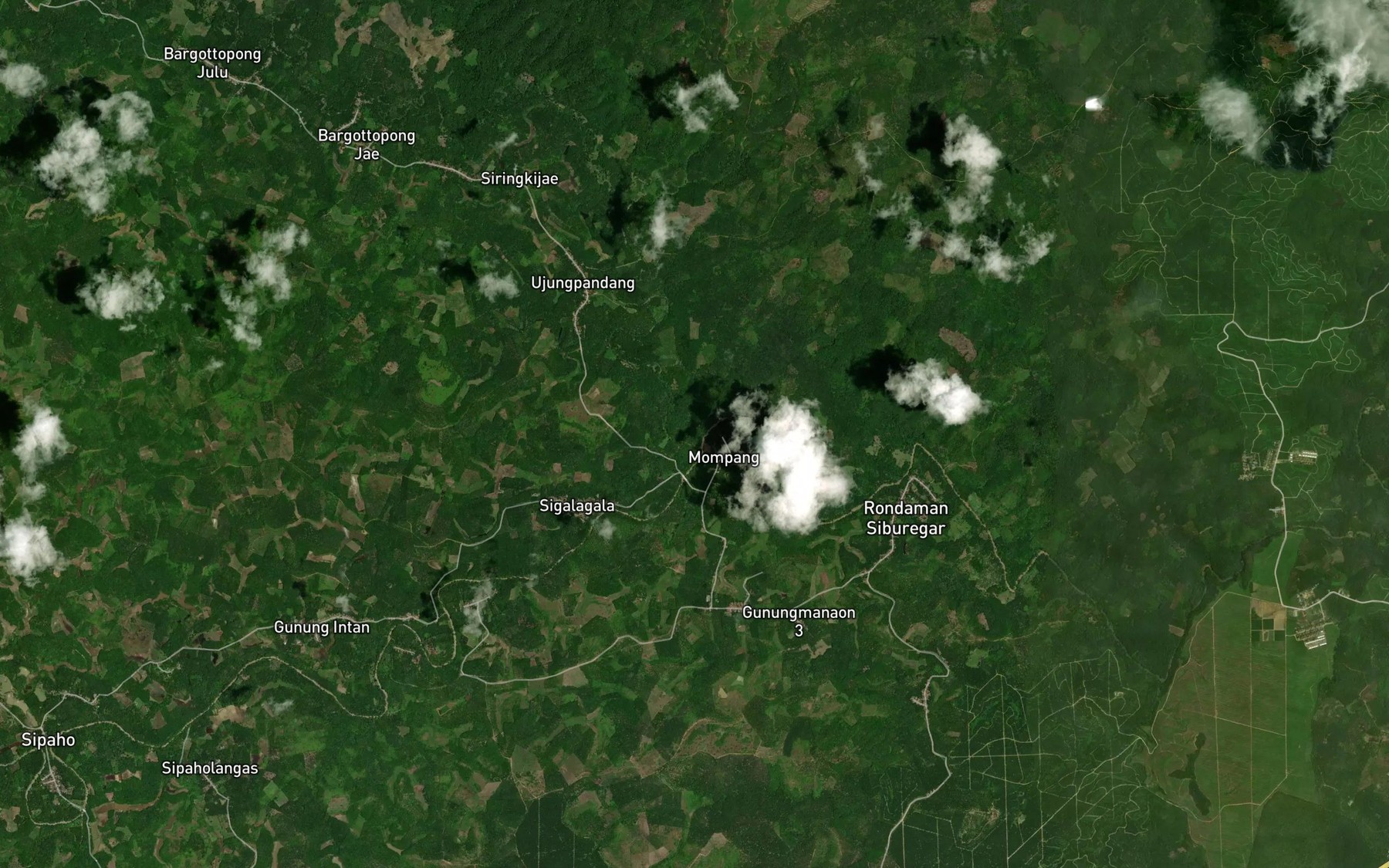Satellite map of the Aek Halonongan