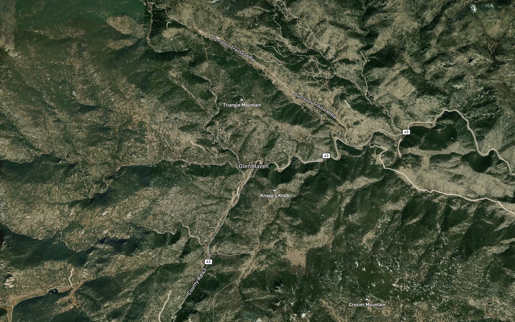 Satellite map of the West Creek