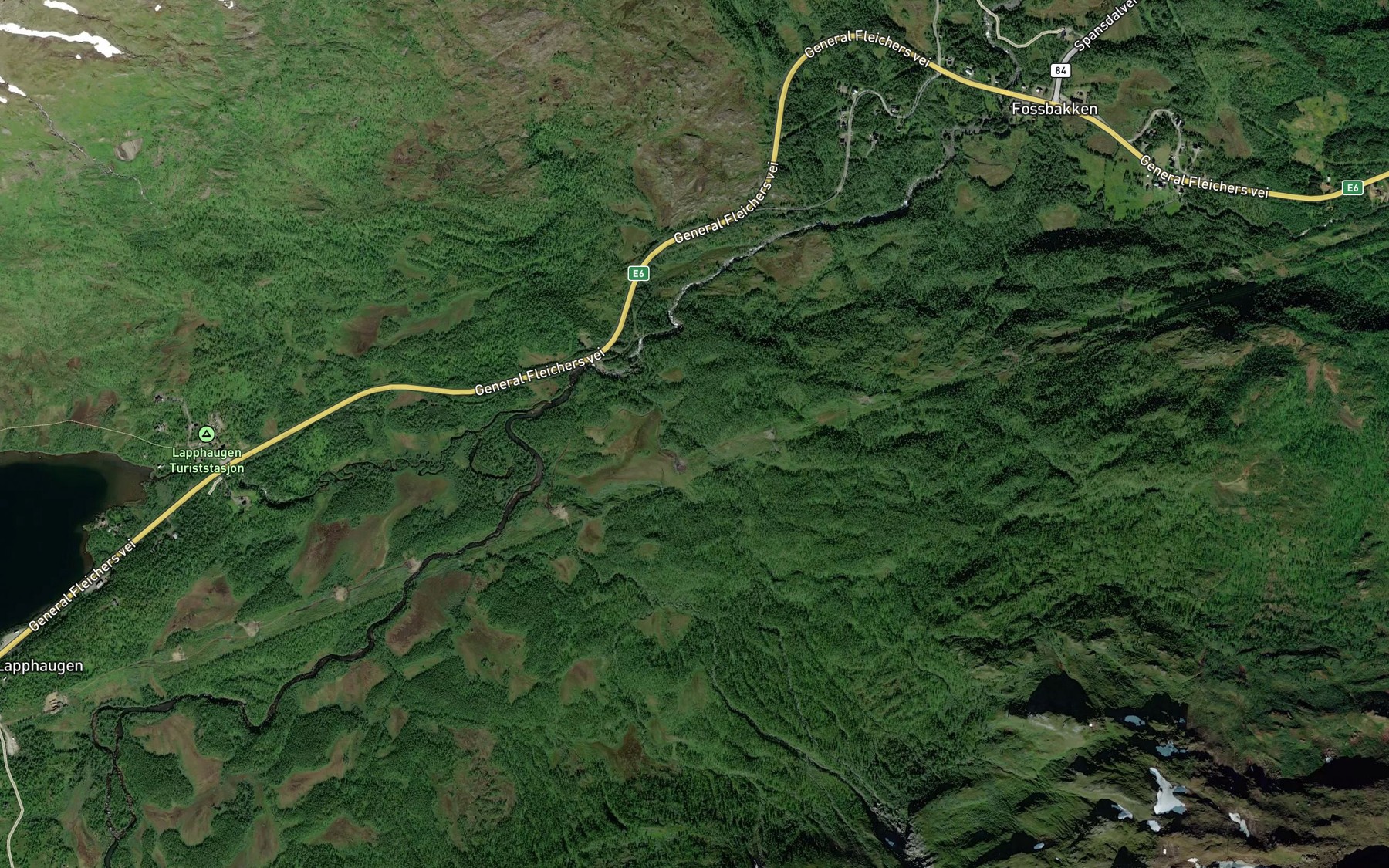 Satellite map of the Jordbrubekken