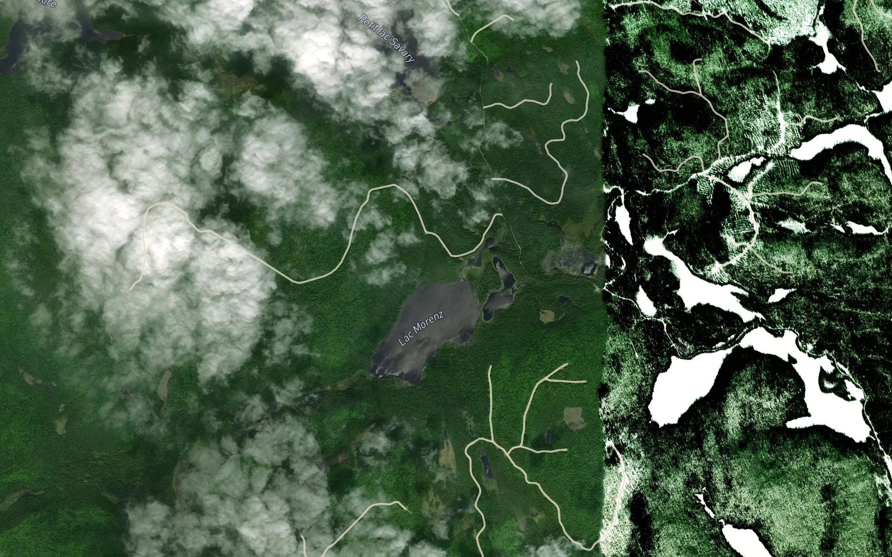 Satellite map of the Baie Lepine