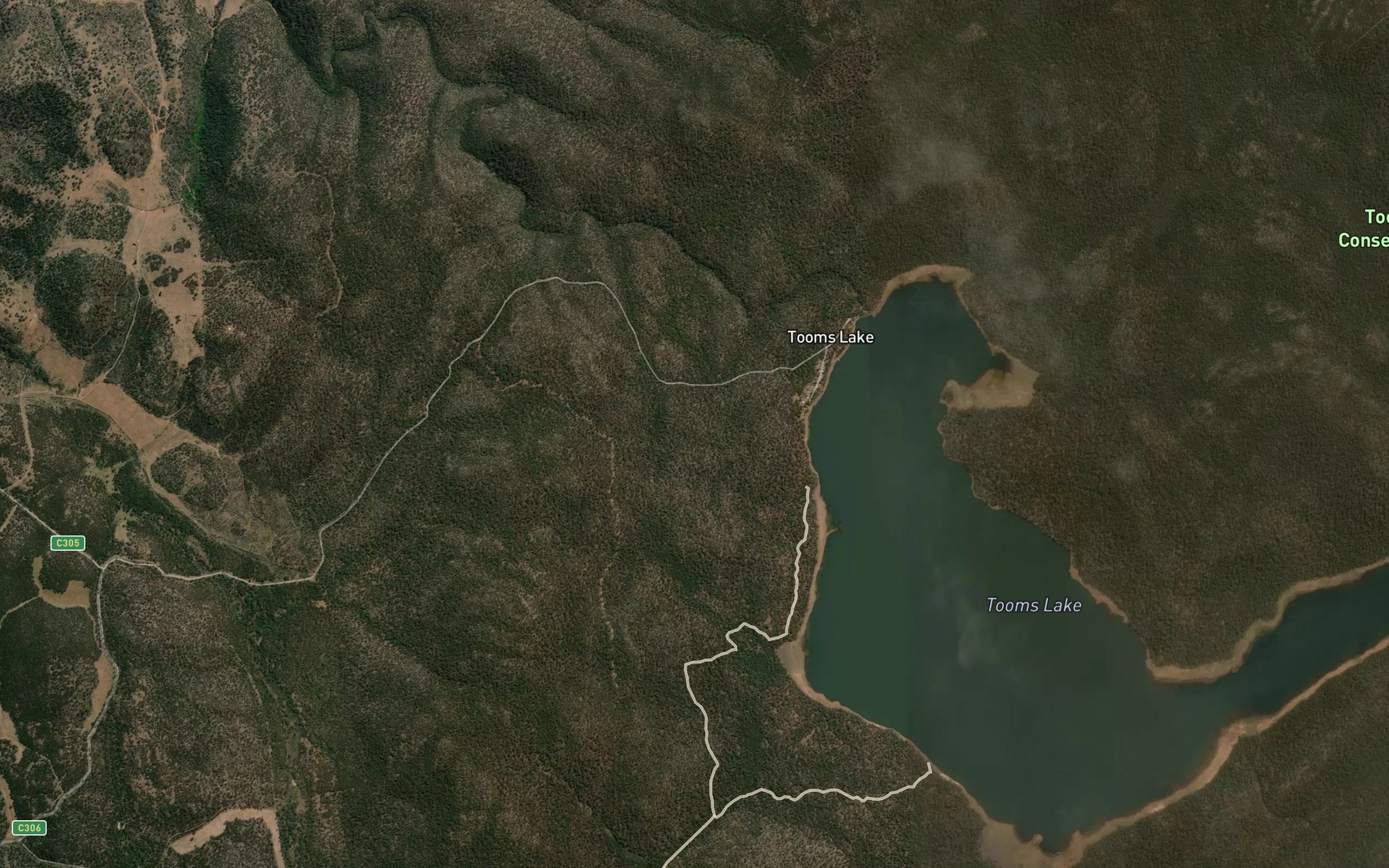 Satellite map of the Halls Bay