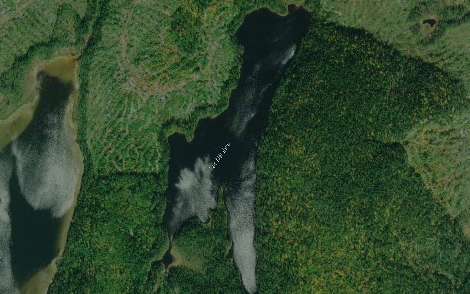 Satellite map of the Lac Netaheu