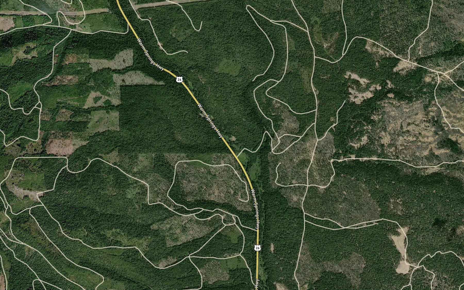 Satellite map of the Willow Creek