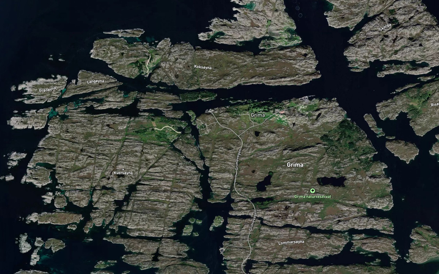 Satellite map of the Bryggelva