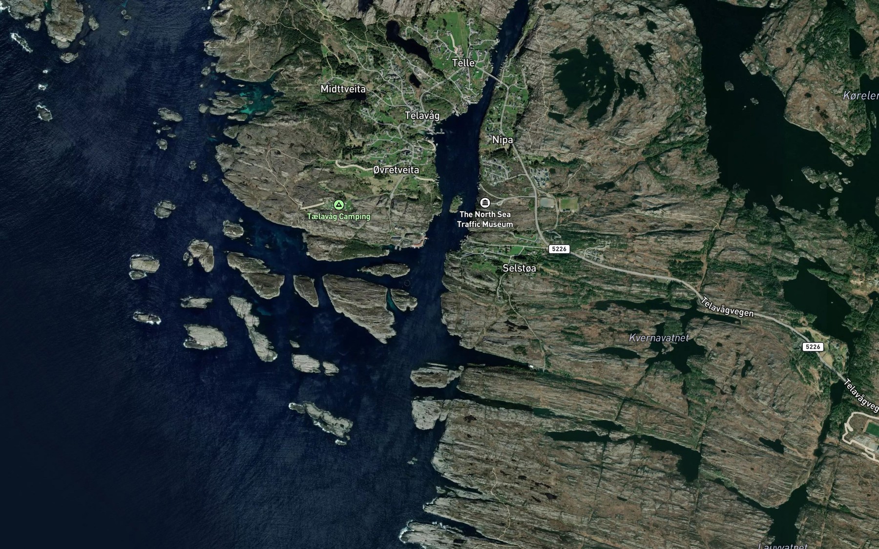 Satellite map of the Taelavagen