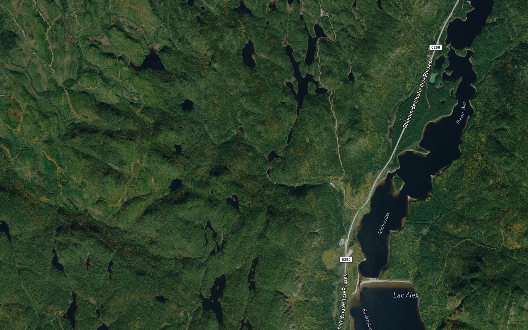 Satellite map of the Chutes Blanches
