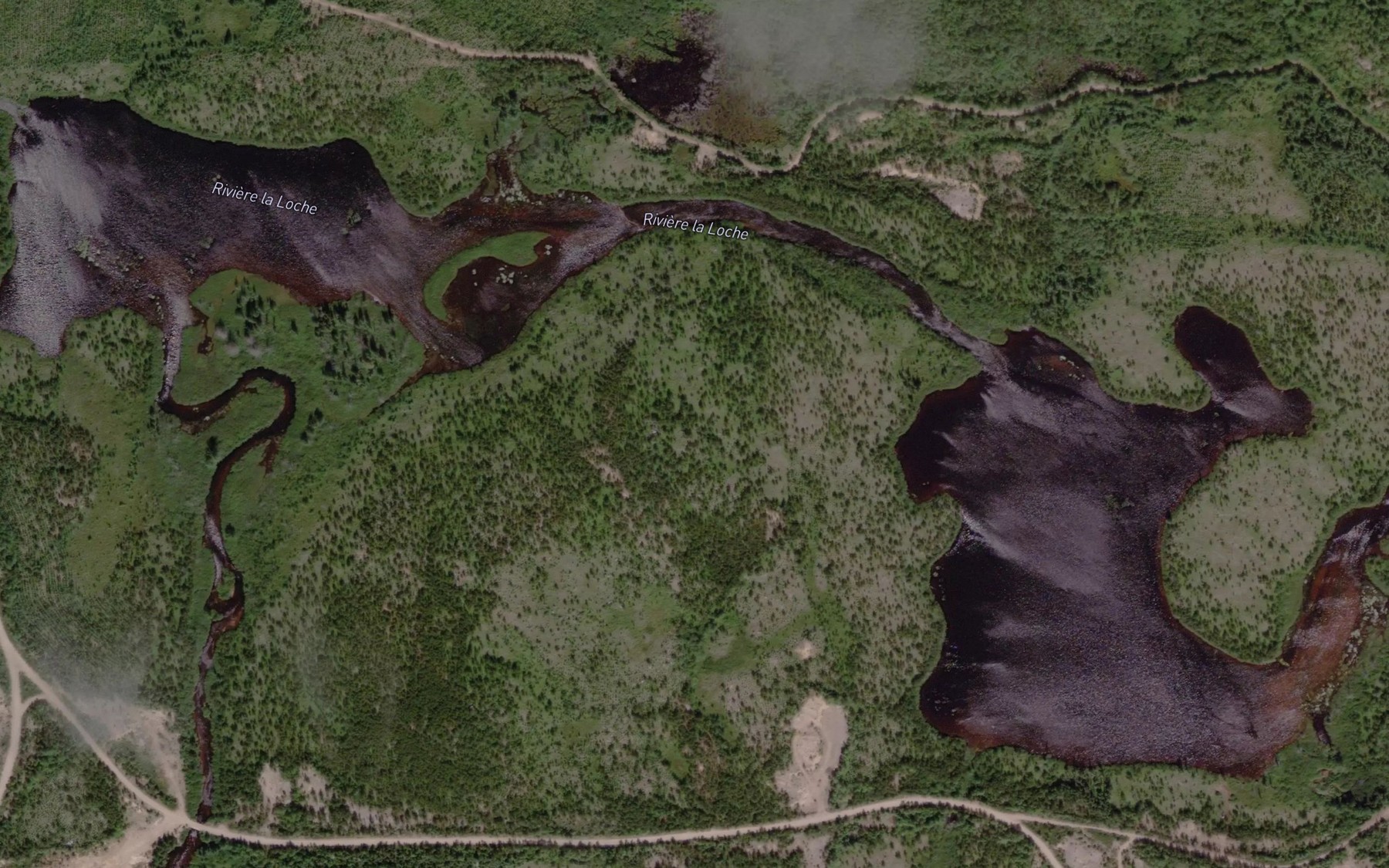 Satellite map of the Lac des Fourches
