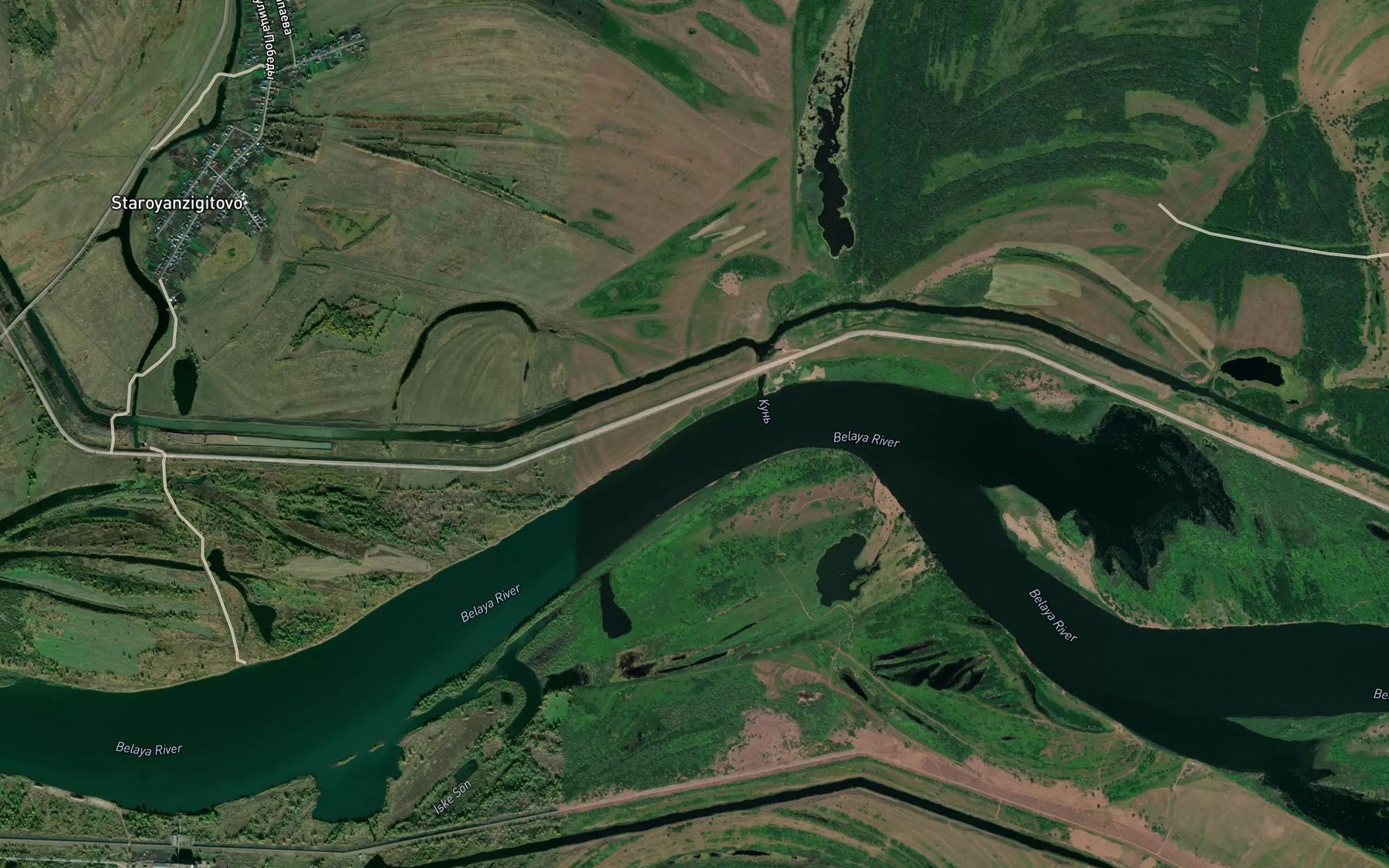 Satellite map of the Kun'