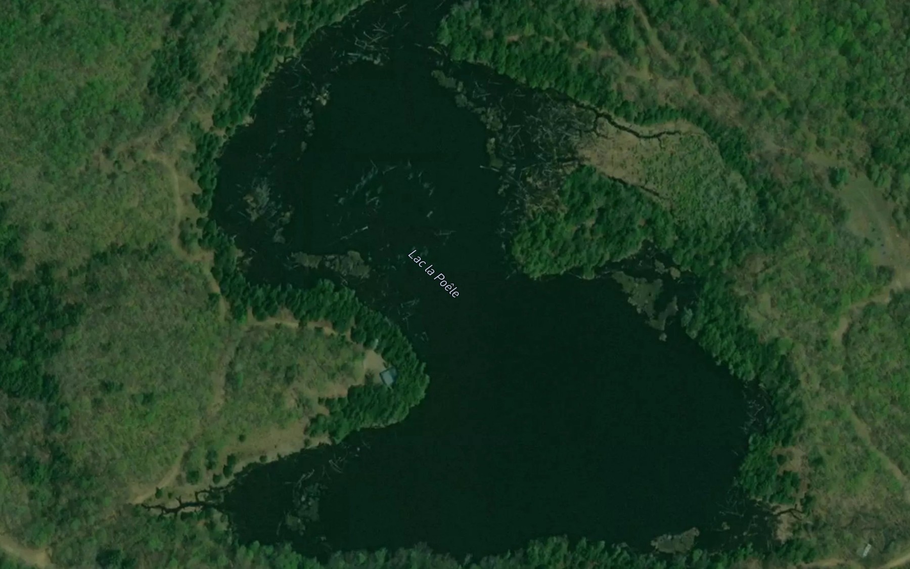 Satellite map of the Lac la Poele