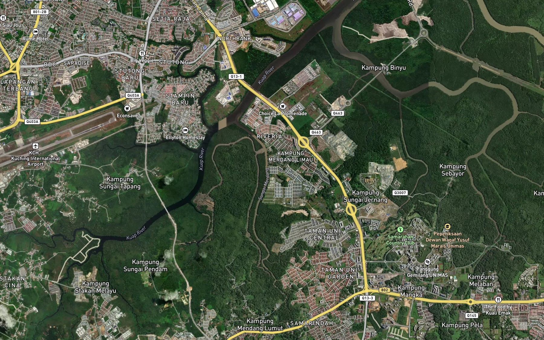 Satellite map of the Sungai Kemantan