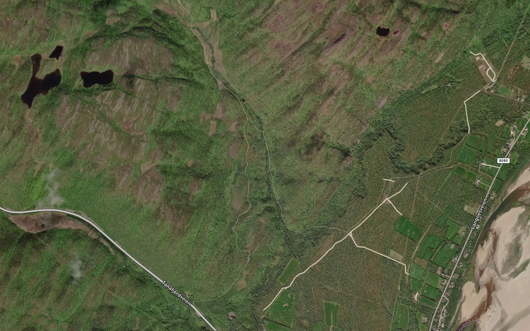 Satellite map of the Havgajakka