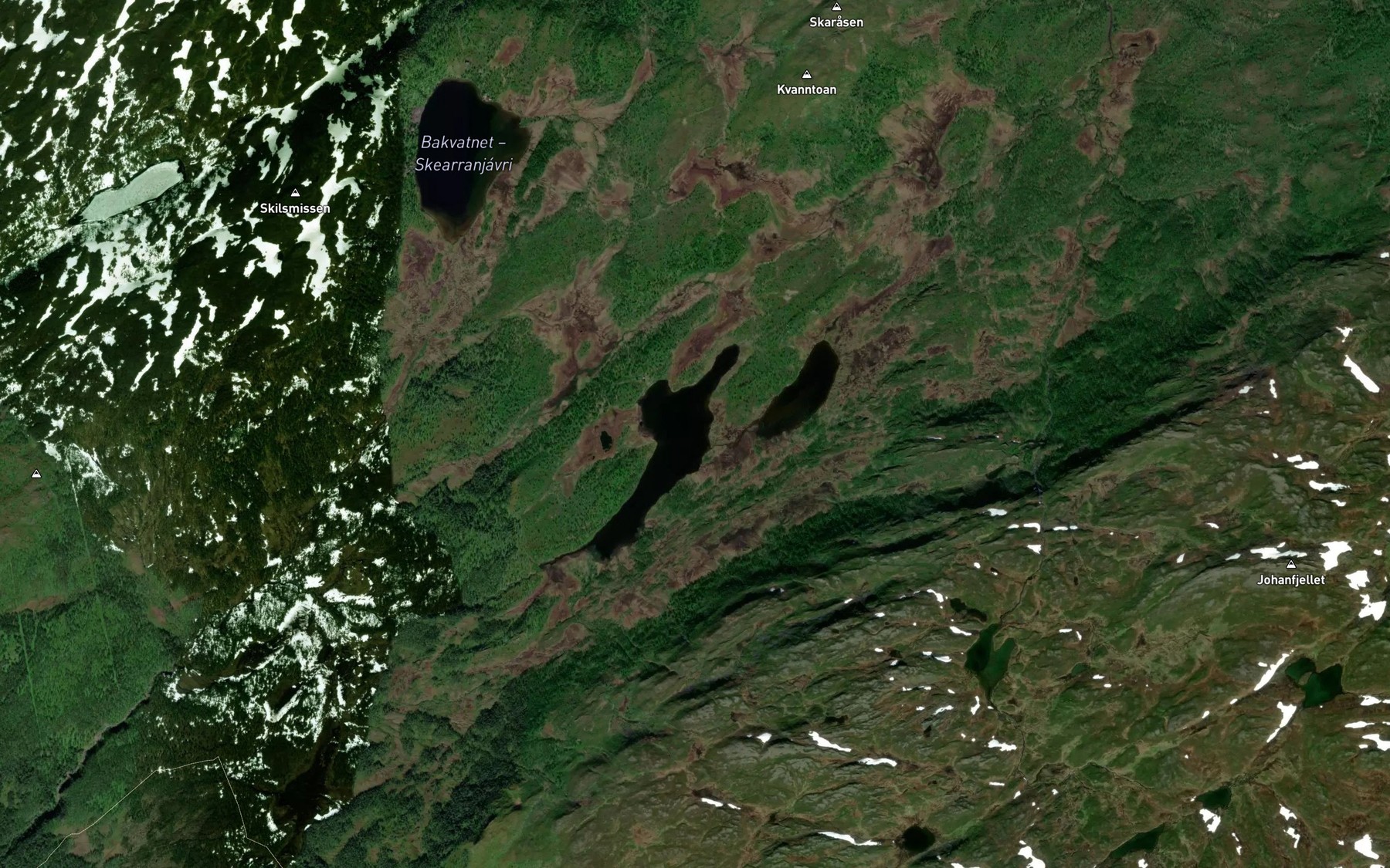 Satellite map of the Reinvatna