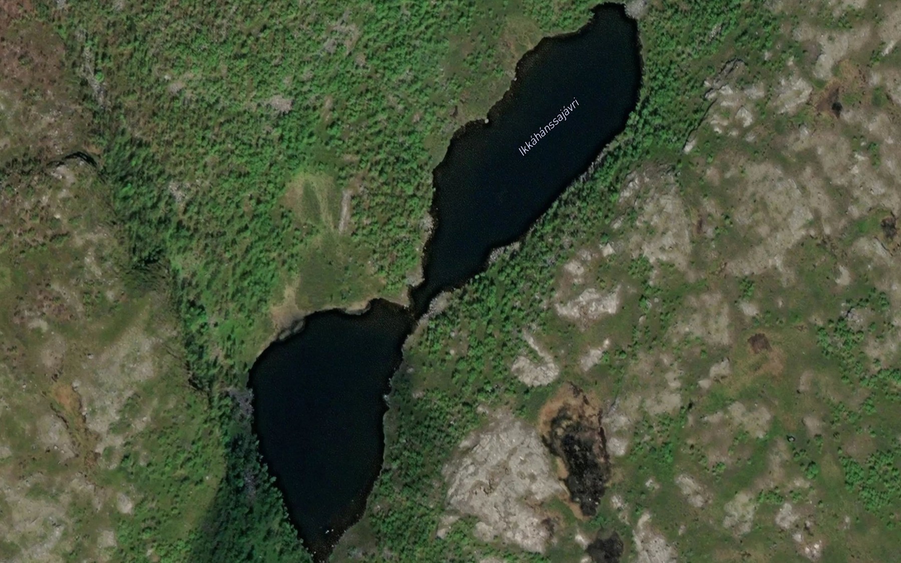 Satellite map of the Iggahansajavri