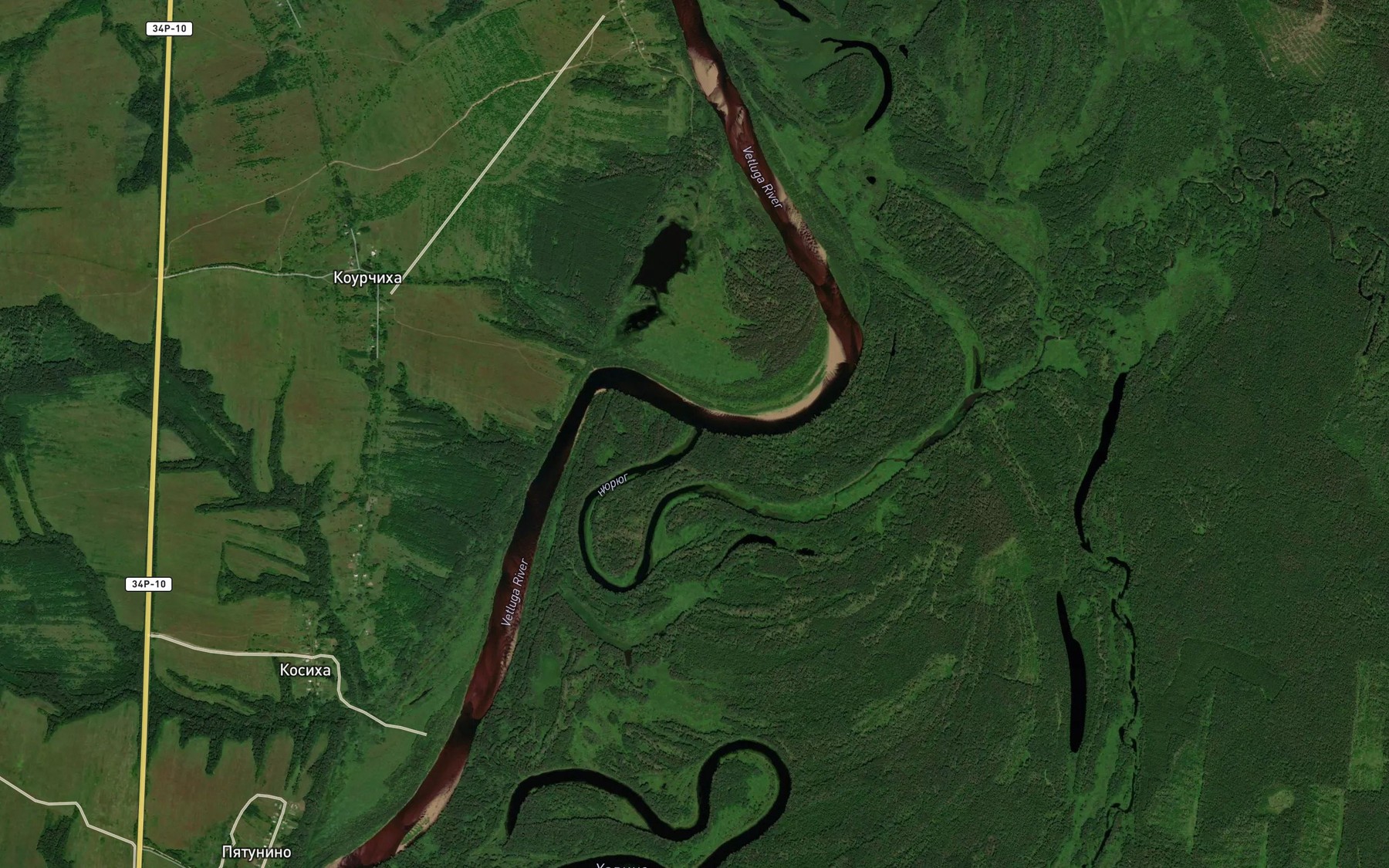 Satellite map of the Nyuryug