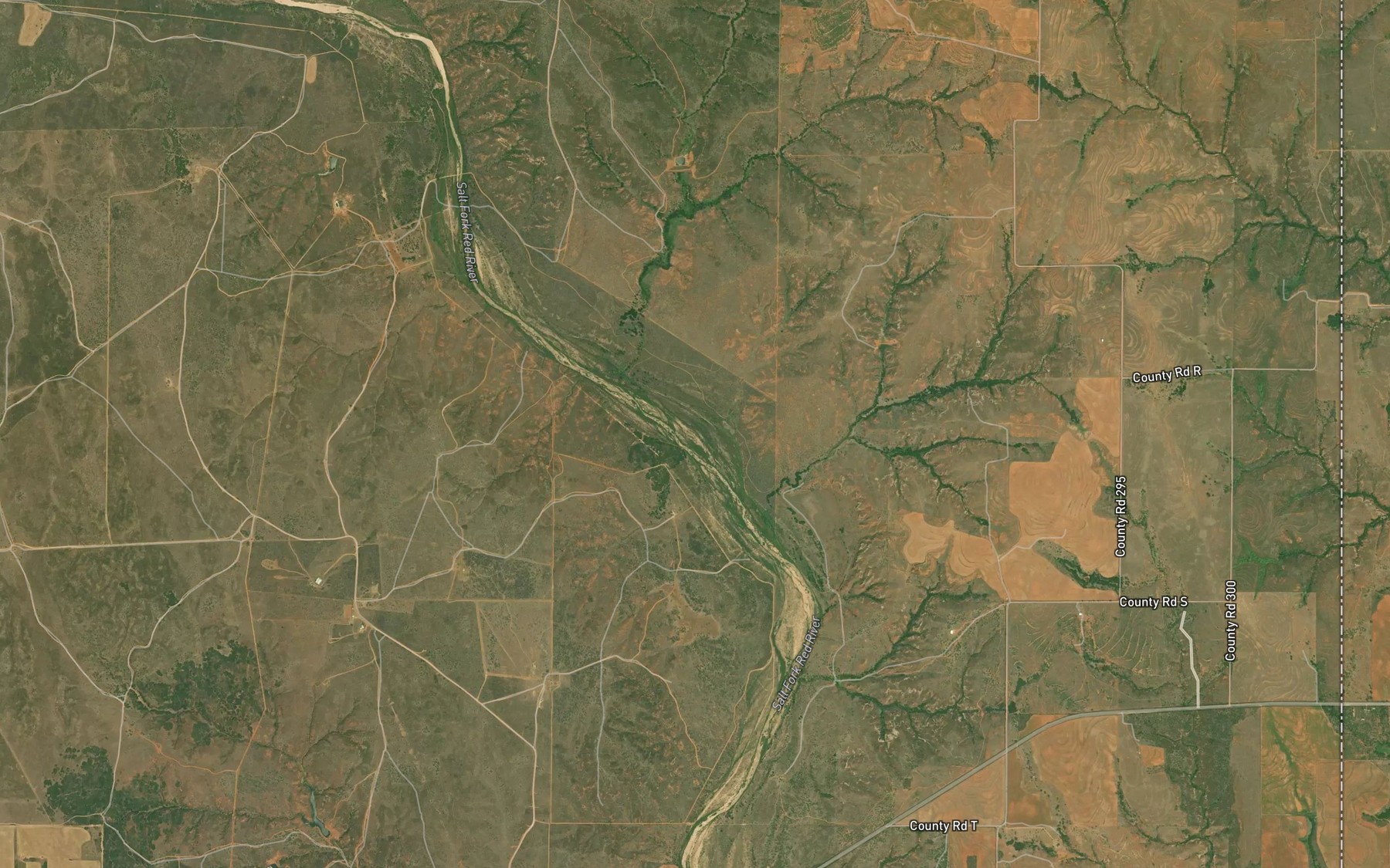 Satellite map of the Dry Creek