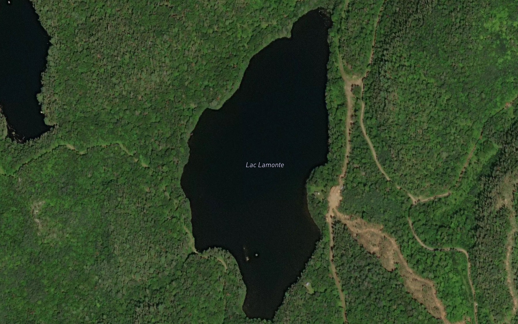 Satellite map of the Lac Lamonte