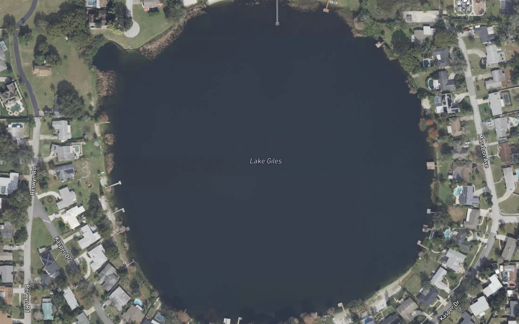 Satellite map of the Lake Giles