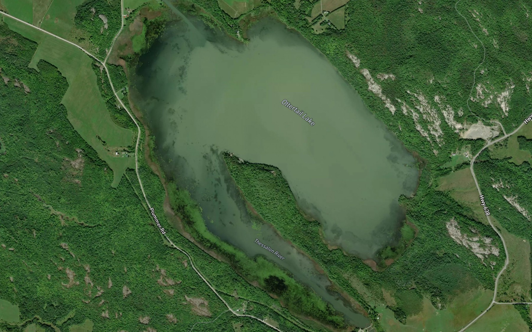 Satellite map of the Ottertail Lake