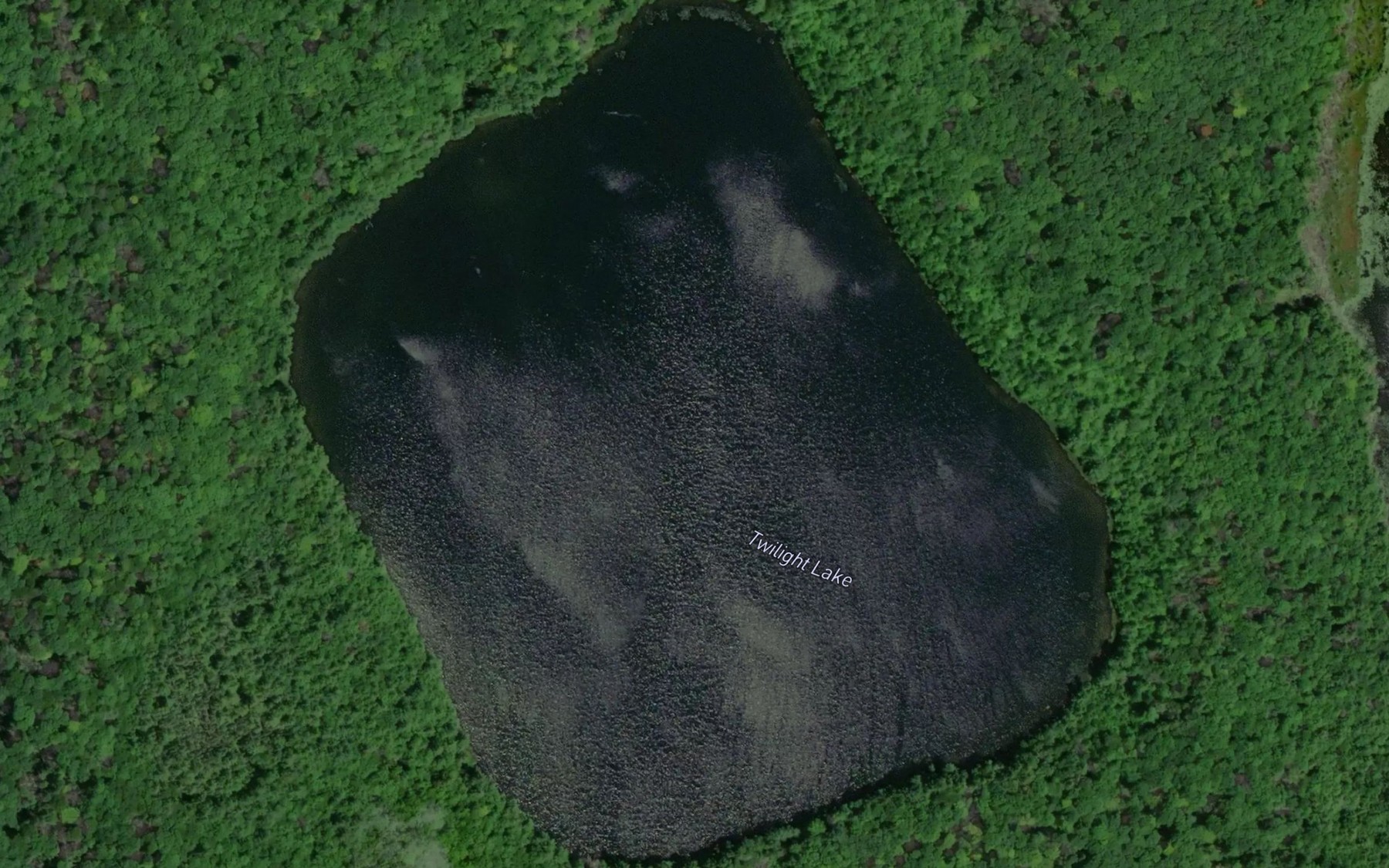 Satellite map of the Twilight Lake