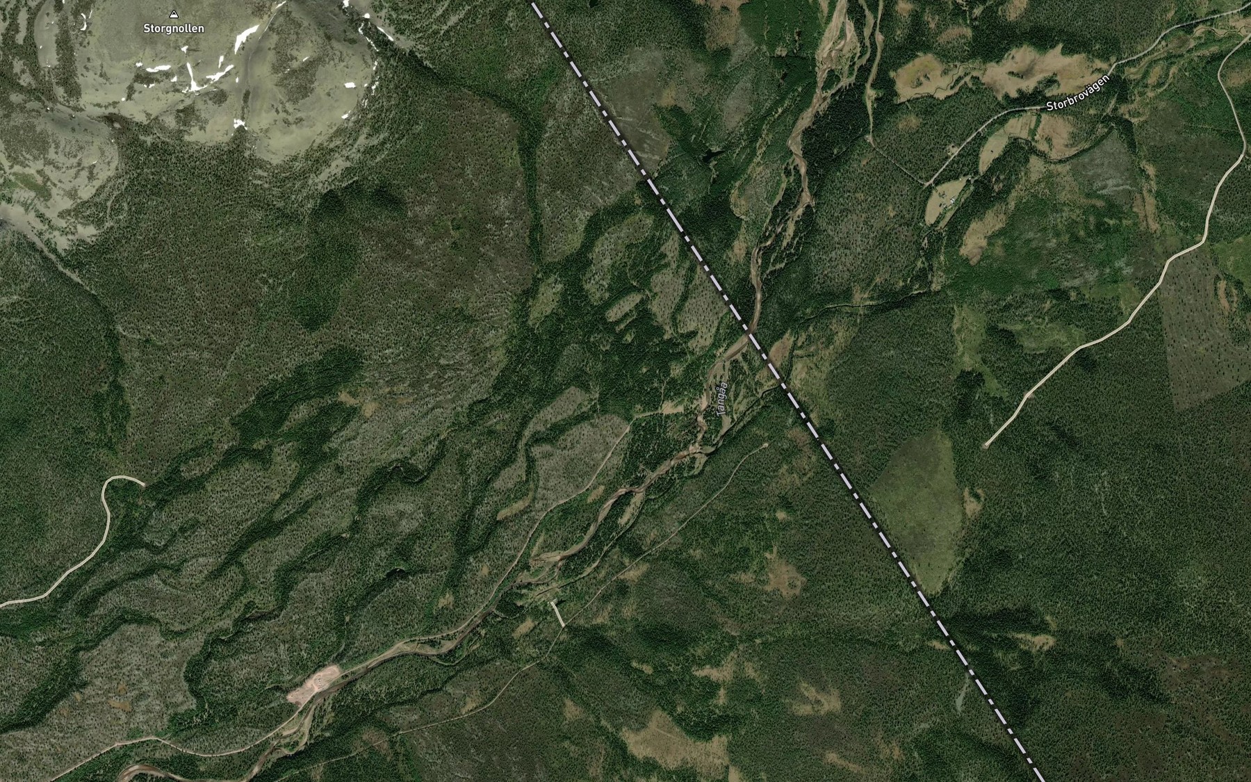 Satellite map of the Rokjeldene