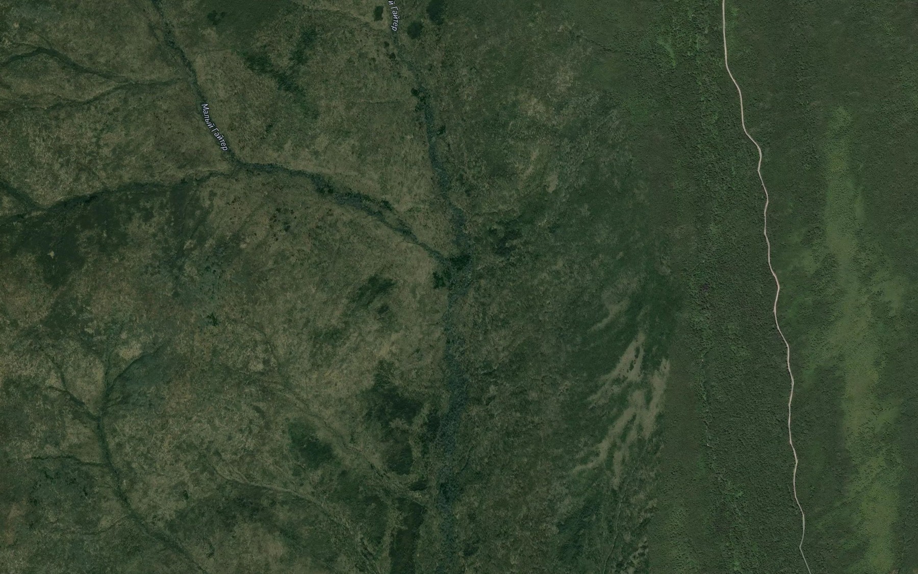 Satellite map of the Malyy Gayter