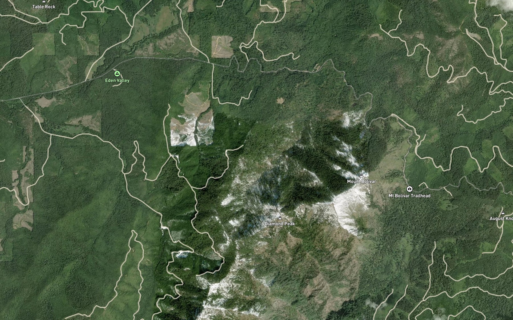 Satellite map of the Porphyry Spring