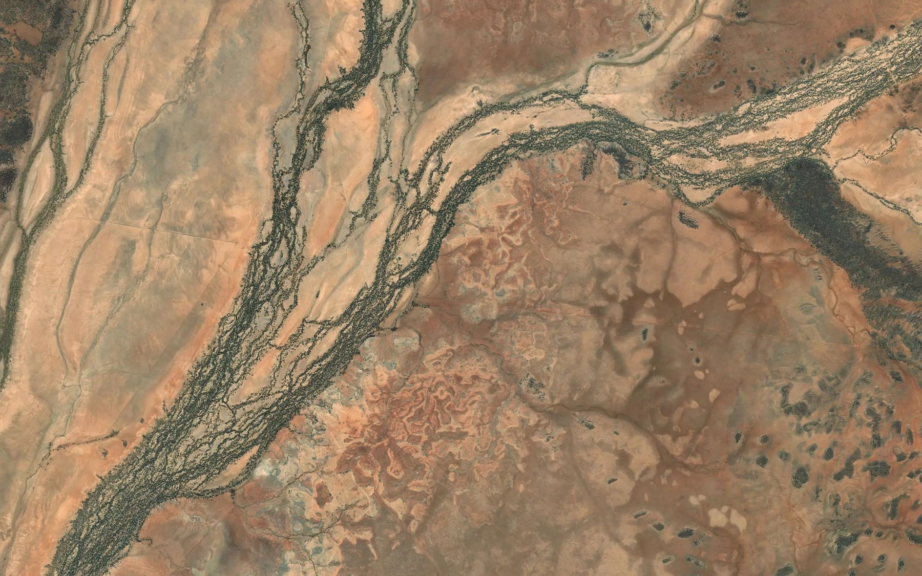 Satellite map of the Wilgunya Creek