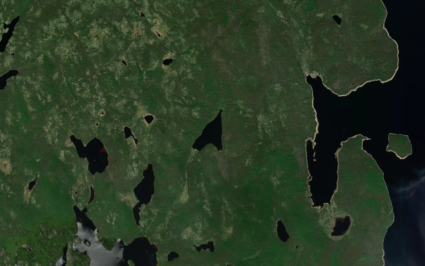 Satellite map of the Lac en Coeur