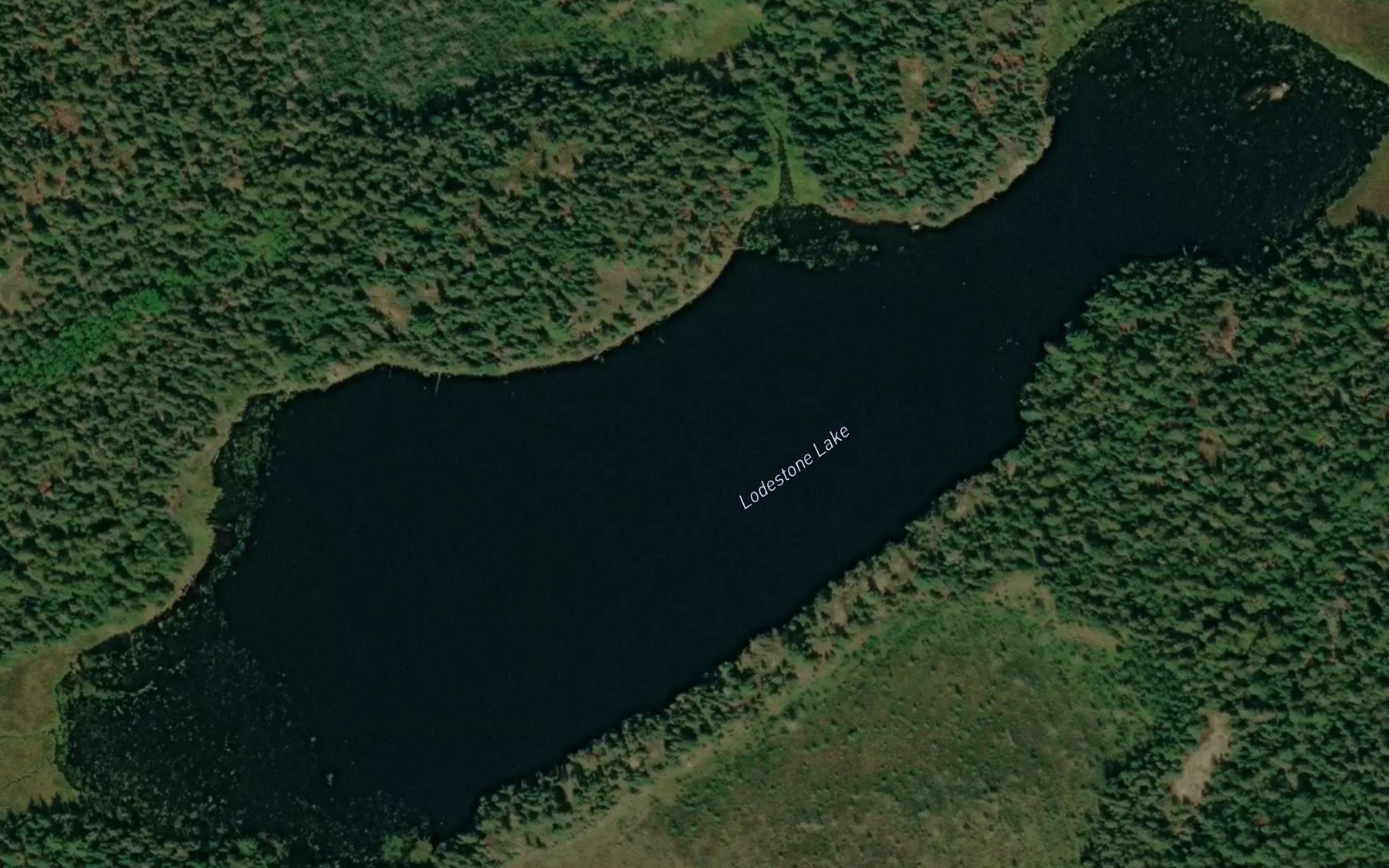Satellite map of the Lodestone Lake