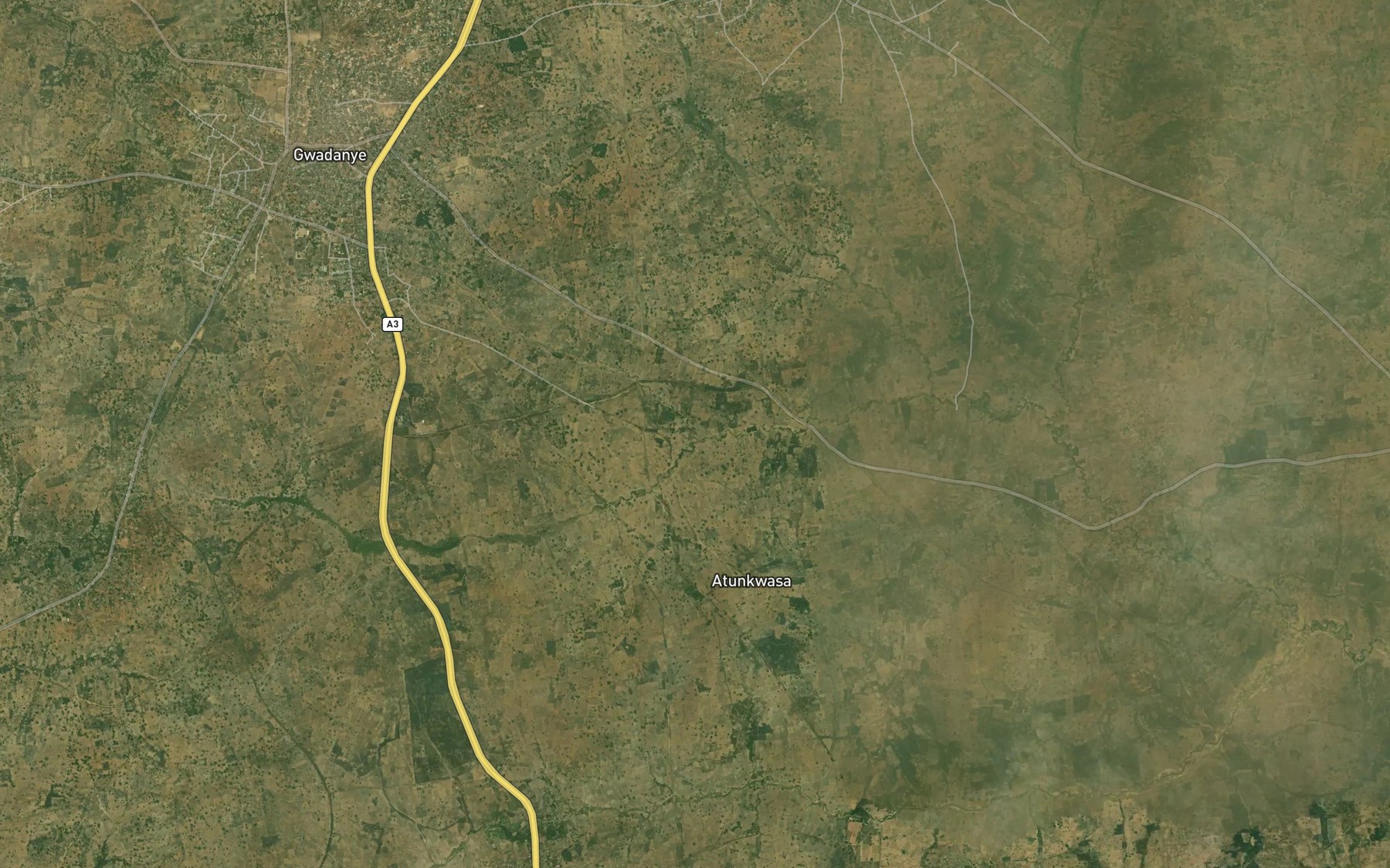 Satellite map of the River Atunkwasa