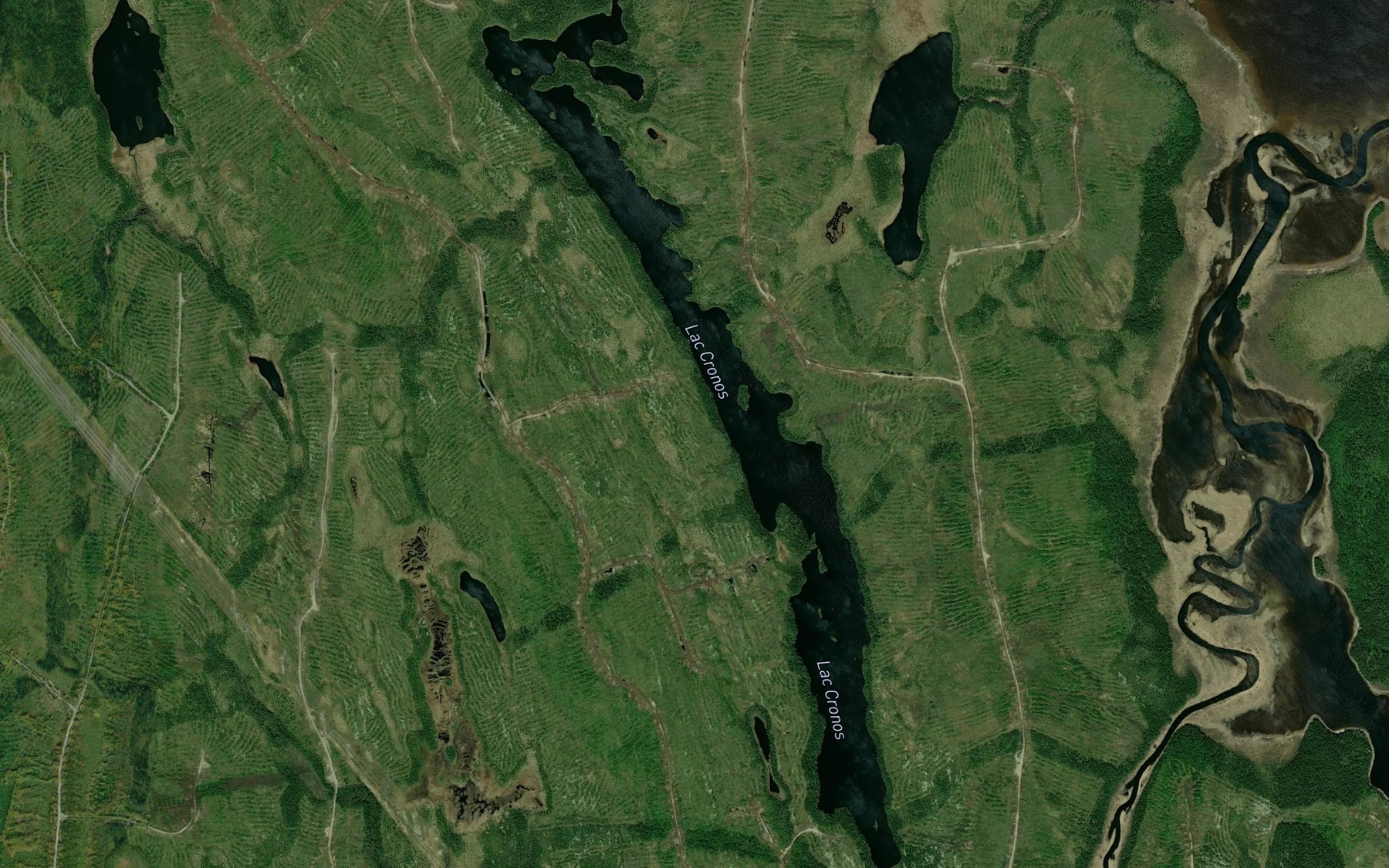 Satellite map of the Lac Cronos