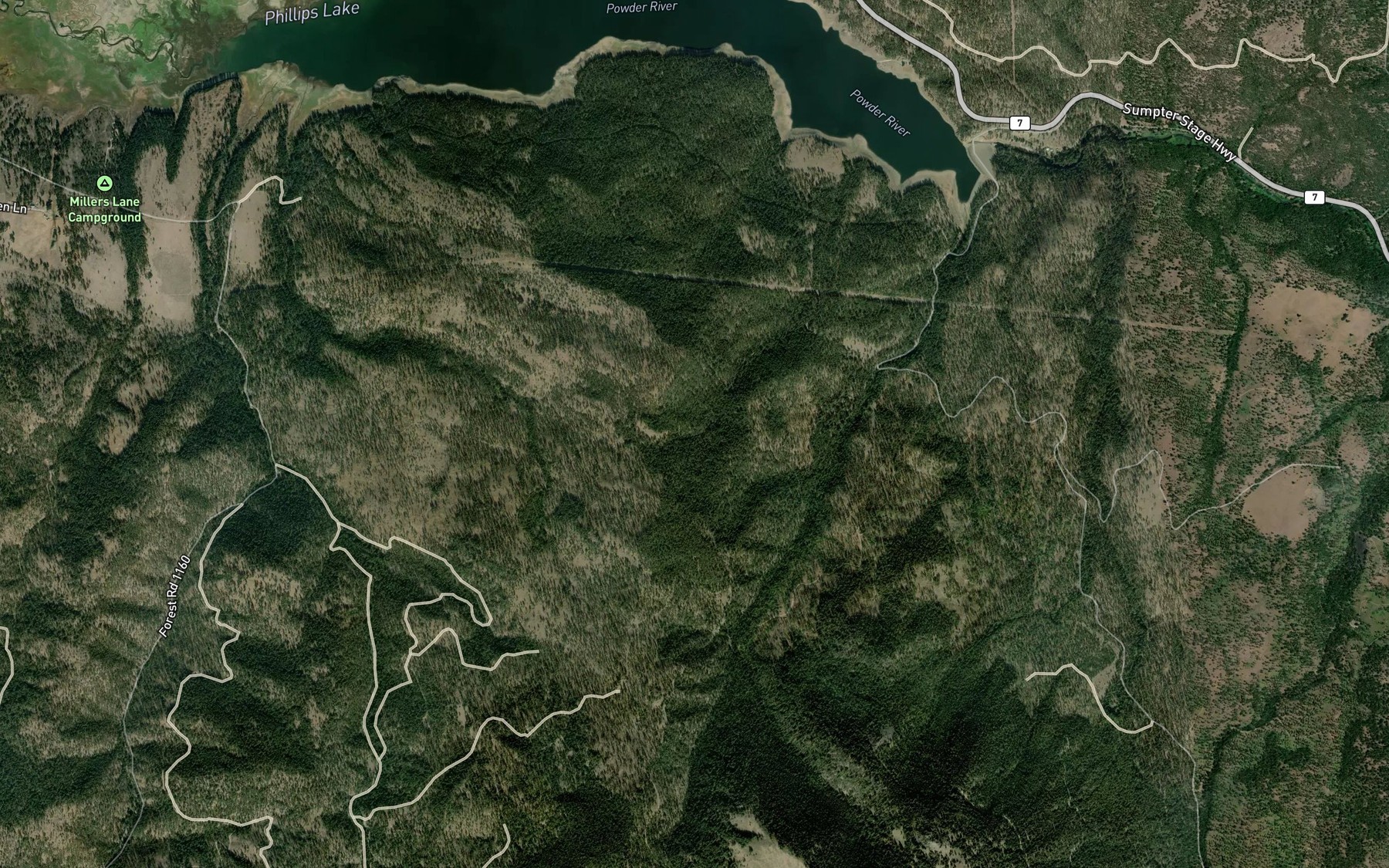 Satellite map of the Jeep Ride Spring