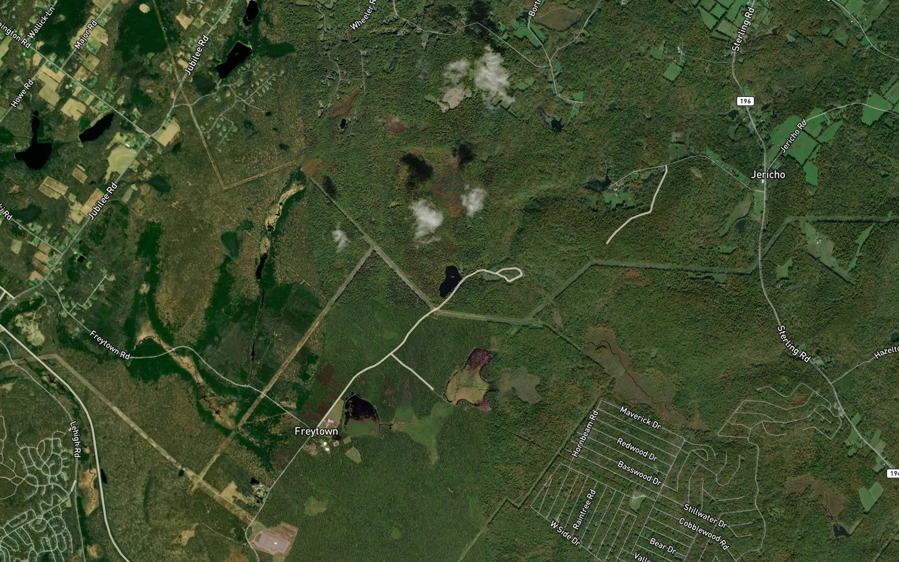 Satellite map of the Memory Lake